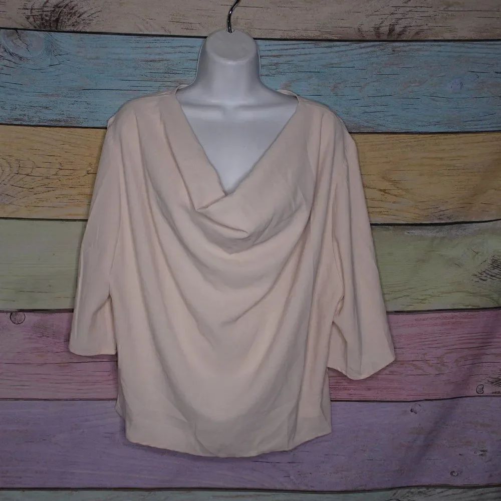 Women's Loose Fit Cowl Neck Blouse Small‎